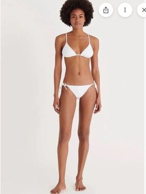 ERES Women's White Triangle Bandeau Bikini Top